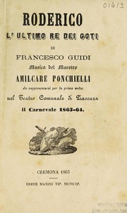 Front cover of Roderico l'ultimo re dei Goti by Francesco Guidi