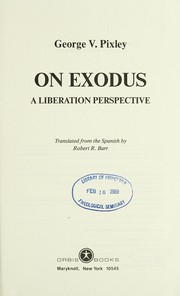 Cover of On exodus by Jorge V. Pixley