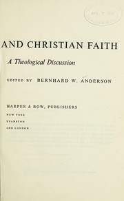 Cover of The Old Testament and Christian faith by Bernhard W. Anderson