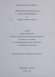 Front cover of Ideology and the world of the social studies teacher by Robert Boudewyn Koole