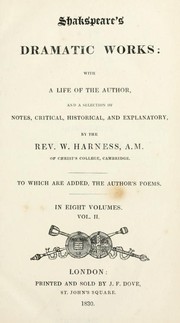 Front cover of Shakspeare's Dramatic Works in Eight Volumes. Volume II (Love's Labour's Lost / Measure for Measure / Midsummer Night's Dream / Much Ado About Nothing / Twelfth Night) by William Shakespeare