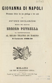 Cover of Giovanna di Napoli by Antonio Ghislanzoni
