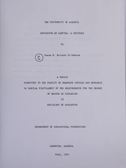 Front cover of Education as capital by Susan M. Belcher El-Nahhas