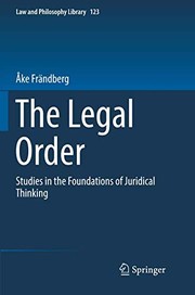 Front cover of The Legal Order by Åke Frändberg