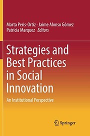 Cover of Strategies and Best Practices in Social Innovation by Marta Peris-Ortiz