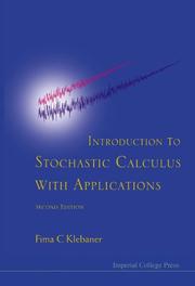 Front cover of Introduction to Stochastic Calculus with Applications by Fima C. Klebaner