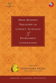 Front cover of Hindu-Buddhist Philosophy on Conflict Avoidance & Environment Consciousness by Narendra Modī