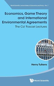 Front cover of Economics, Game Theory and International Environmental Agreements by Henry Tulkens