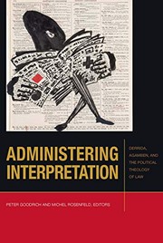 Cover of Administering Interpretation by Peter Goodrich