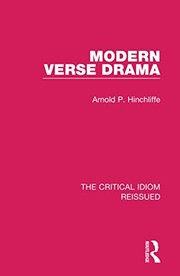 Cover of Modern verse drama. by Arnold P. Hinchliffe