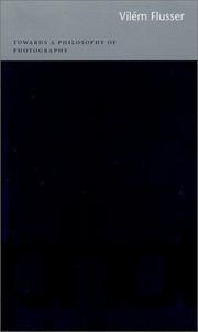Front cover of Towards a philosophy of photography by Vilém Flusser