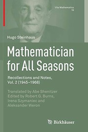 Front cover of Mathematician for All Seasons by Hugo Steinhaus