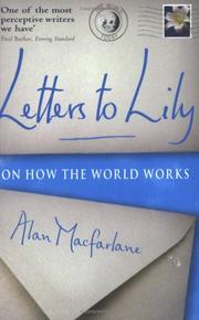 Cover of Letters to Lily by Alan Macfarlane