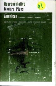 Cover of Representative Modern Plays, American by Robert Warnock