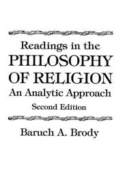 Front cover of Readings In The Philosophy Of Religion by Baruch A. Brody