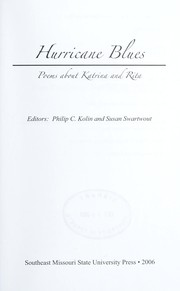 Cover of Hurricane blues by Philip C. Kolin