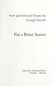 Front cover of For a bitter season by George P. Garrett