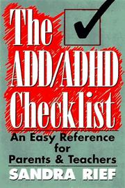 Cover of The ADD/ADHD checklist by Sandra F. Rief