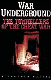 Cover of War underground by Alexander Barrie