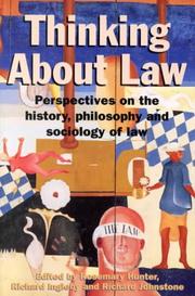 Cover of Thinking about law by Rosemary Hunter