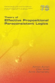 Cover of Theory of Effective Propositional Paraconsistent Logics by Arnon Avron