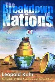 Front cover of The breakdown of nations by Leopold Kohr