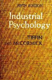 Cover of Industrial psychology by Joseph Tiffin
