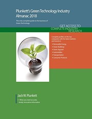 Front cover of Plunkett's Green Technology Industry Almanac 2018 by Jack W. Plunkett