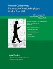 Front cover of Plunkett's Companion to The Almanac of American Employers 2018 by Jack W. Plunkett