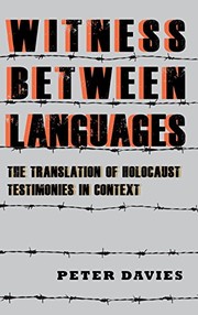 Cover of Witness between Languages by Peter Davies - undifferentiated