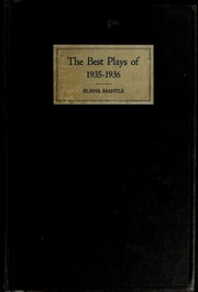 Cover of The Best plays of 1935-36 and the year book of the drama in America by Burns Mantle