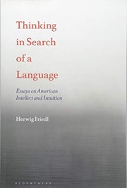 Front cover of Thinking in Search of a Language by Herwig Friedl