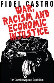 Front cover of War, racism and economic injustice by Fidel Castro