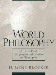 Cover of World Philosophy by H. Gene Blocker