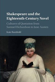 Front cover of Shakespeare and the Eighteenth-Century Novel by Kate Rumbold