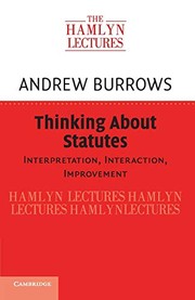 Cover of Thinking about Statutes by Andrew Burrows