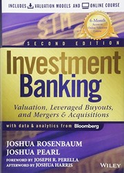 Front cover of Investment Banking by Joshua Rosenbaum