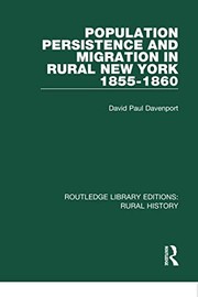Front cover of Population persistence and migration in rural New York, 1855-1860 by David Paul Davenport