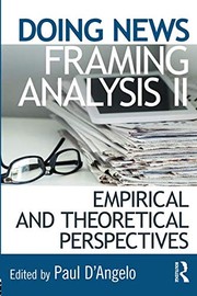 Cover of Doing News Framing Analysis II by Paul D'Angelo