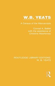 Cover of W. B. Yeats by Conrad A. Balliet