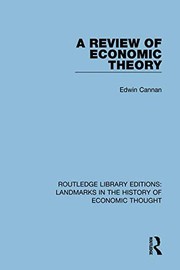 Front cover of A review of economic theory by Edwin Cannan