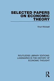 Cover of Selected papers on economic theory by Knut Wicksell