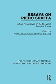 Cover of Routledge Library Editions : The History of Economic Thought : Essays on Piero Sraffa by Krishna Bharadwaj