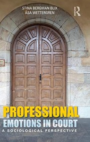 Front cover of Professional Emotions in Court by Stina Bergman Blix
