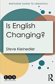 Cover of Is English Changing? by Steve Kleinedler