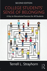 Cover of College students' sense of belonging by Terrell L. Strayhorn