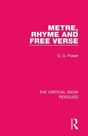 Front cover of Metre, Rhyme and Free Verse by G. S. Fraser
