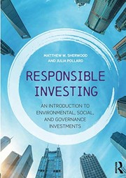 Front cover of Responsible Investing by Matthew W. Sherwood
