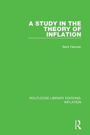 Cover of A study in the theory of inflation by Bent Hansen