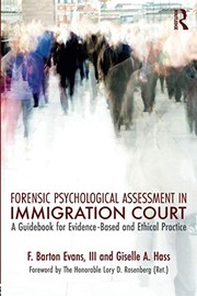 Front cover of Forensic Psychological Assessment in Immigration Court by Barton III Evans
